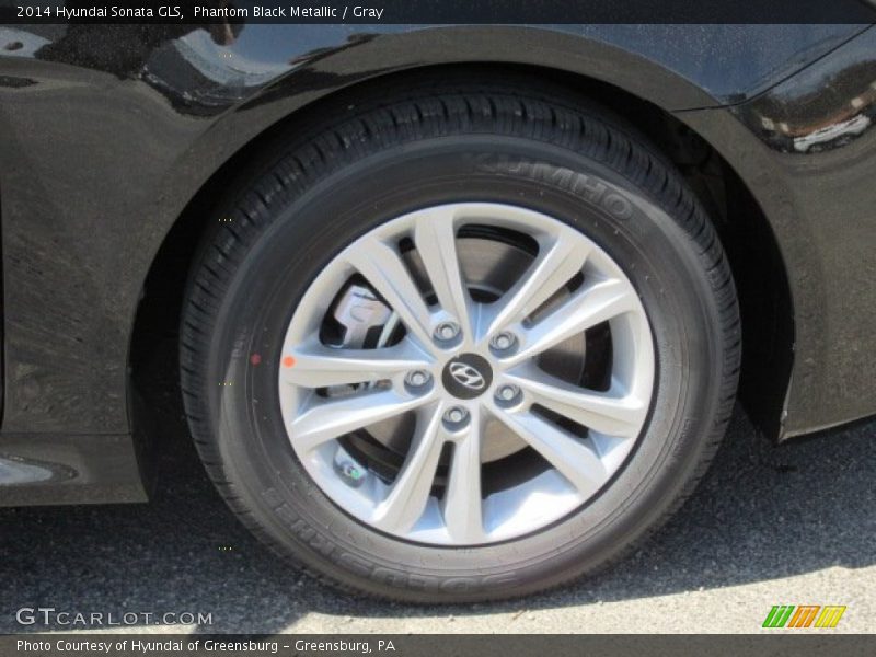 Phantom Black Metallic / Gray 2014 Hyundai Sonata GLS