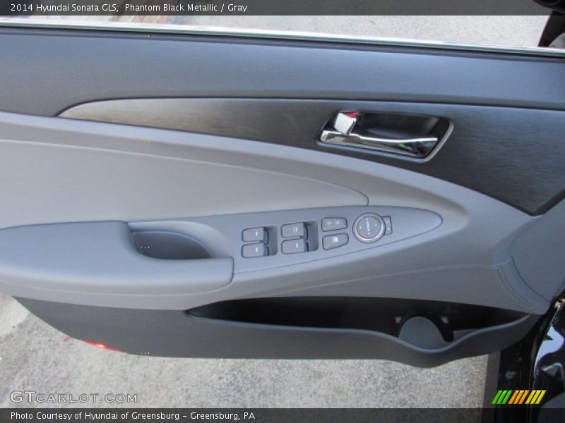 Phantom Black Metallic / Gray 2014 Hyundai Sonata GLS