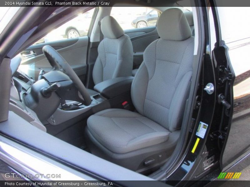 Phantom Black Metallic / Gray 2014 Hyundai Sonata GLS