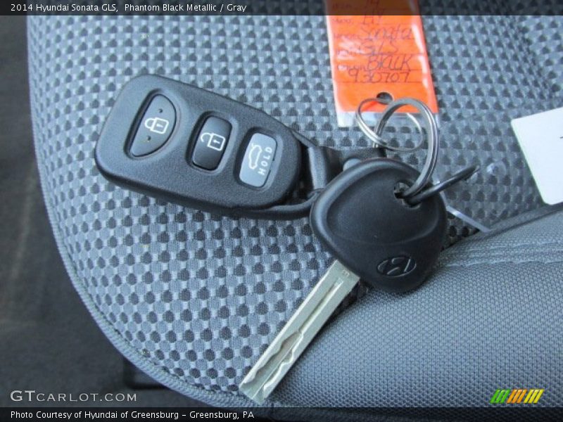 Phantom Black Metallic / Gray 2014 Hyundai Sonata GLS