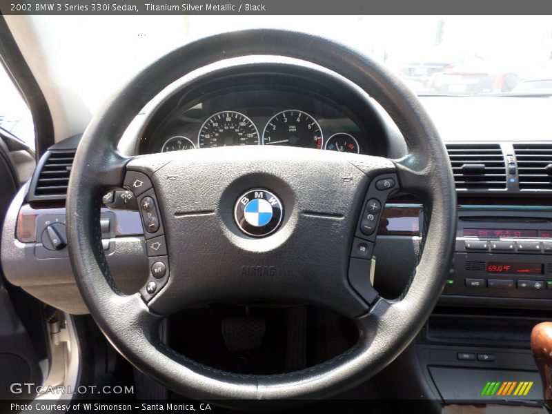 Titanium Silver Metallic / Black 2002 BMW 3 Series 330i Sedan