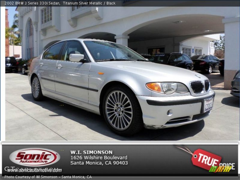 Titanium Silver Metallic / Black 2002 BMW 3 Series 330i Sedan