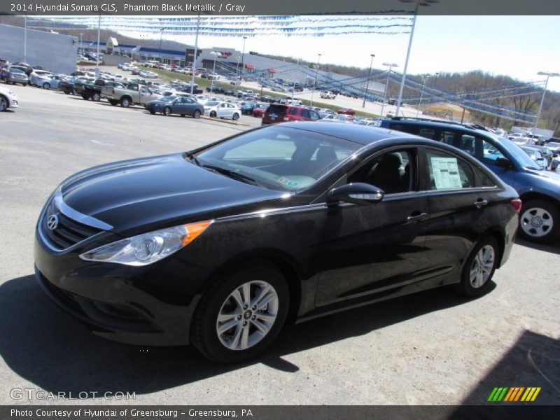 Phantom Black Metallic / Gray 2014 Hyundai Sonata GLS