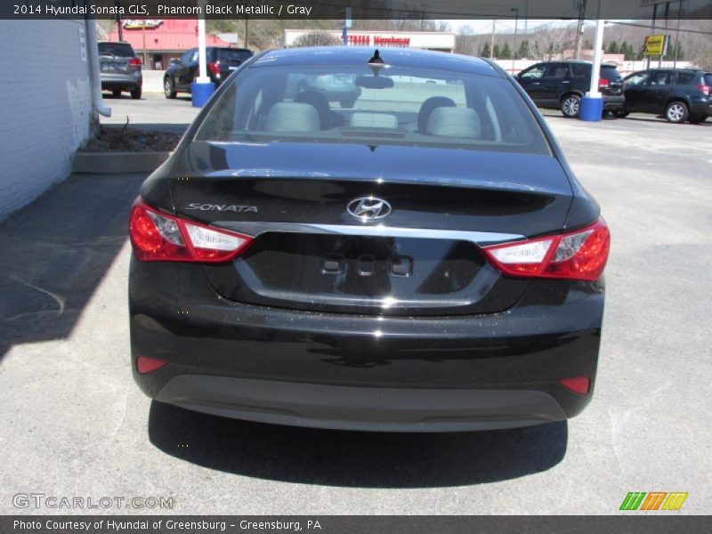 Phantom Black Metallic / Gray 2014 Hyundai Sonata GLS