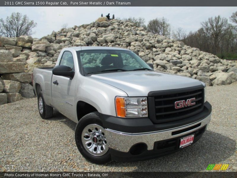 Pure Silver Metallic / Dark Titanium 2011 GMC Sierra 1500 Regular Cab