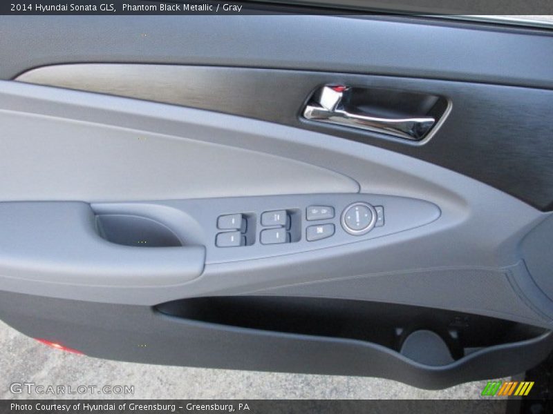 Phantom Black Metallic / Gray 2014 Hyundai Sonata GLS