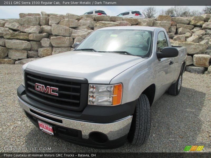 Pure Silver Metallic / Dark Titanium 2011 GMC Sierra 1500 Regular Cab