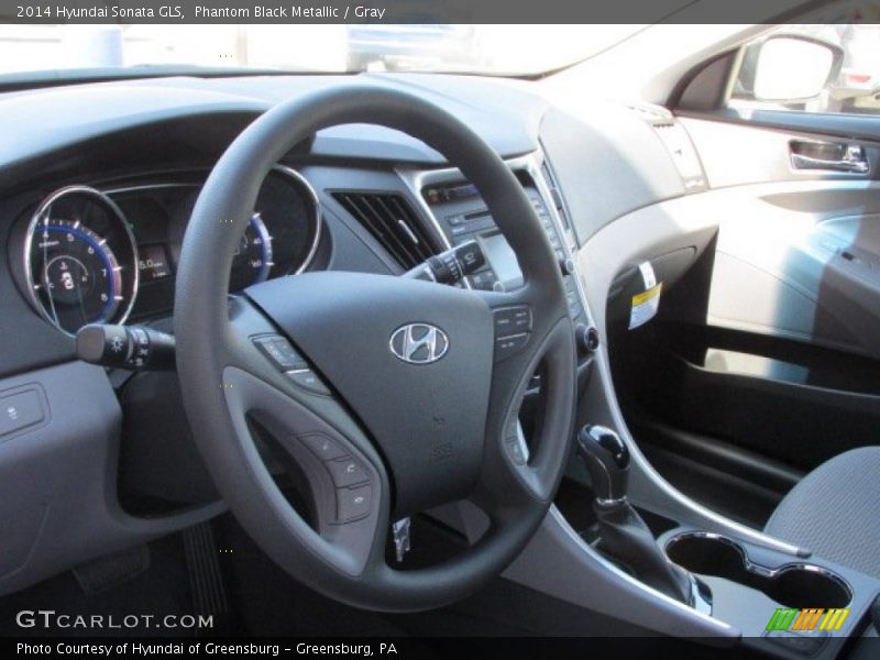 Phantom Black Metallic / Gray 2014 Hyundai Sonata GLS