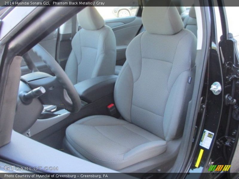 Phantom Black Metallic / Gray 2014 Hyundai Sonata GLS