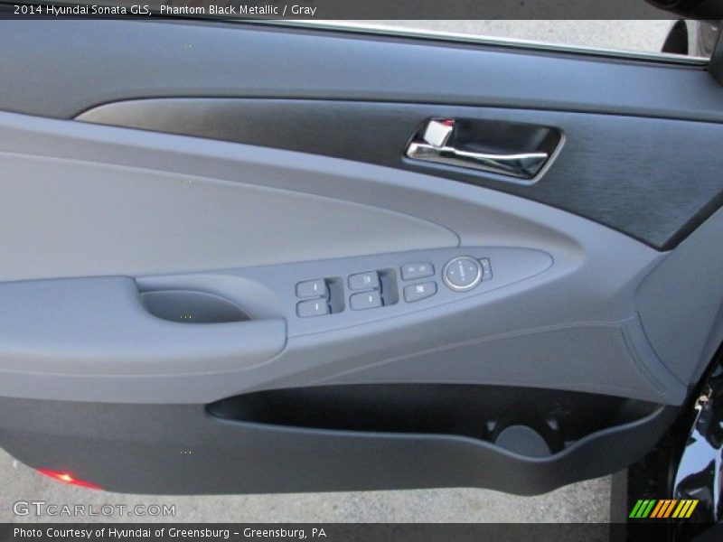 Phantom Black Metallic / Gray 2014 Hyundai Sonata GLS