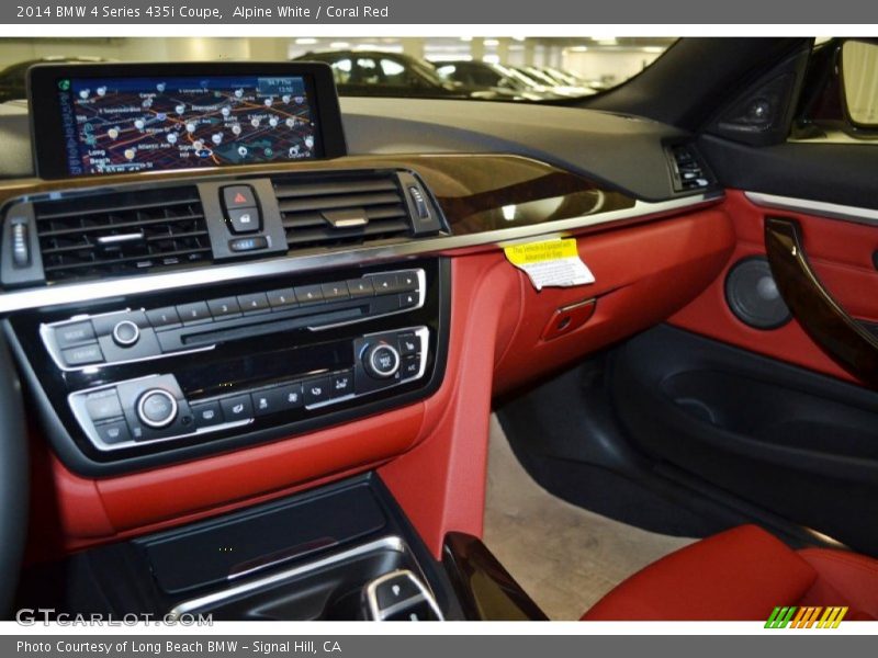 Alpine White / Coral Red 2014 BMW 4 Series 435i Coupe