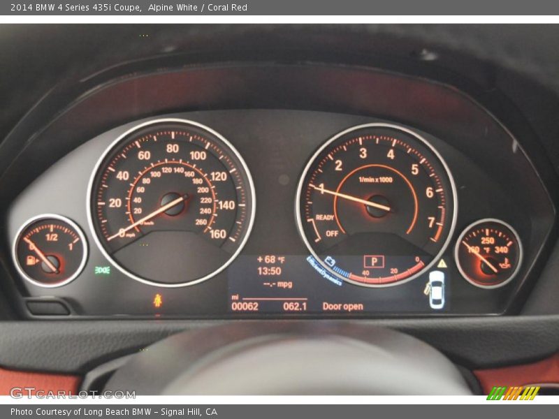 Alpine White / Coral Red 2014 BMW 4 Series 435i Coupe