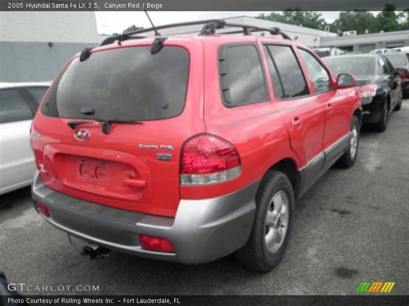 Canyon Red / Beige 2005 Hyundai Santa Fe LX 3.5