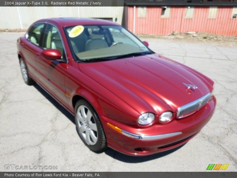 Radiance Red Metallic / Ivory 2004 Jaguar X-Type 3.0