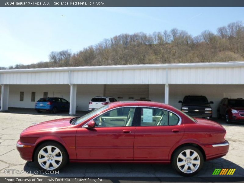 Radiance Red Metallic / Ivory 2004 Jaguar X-Type 3.0