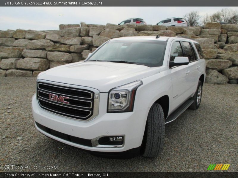 Summit White / Cocoa/Dune 2015 GMC Yukon SLE 4WD