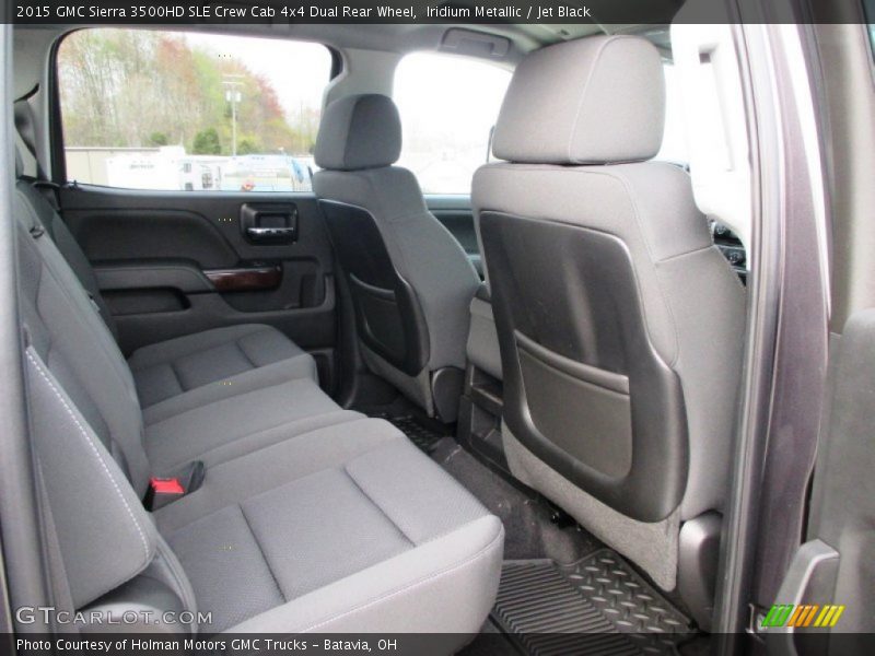 Rear Seat of 2015 Sierra 3500HD SLE Crew Cab 4x4 Dual Rear Wheel