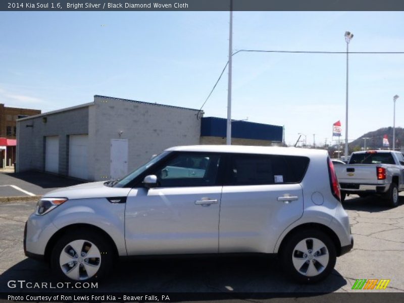 Bright Silver / Black Diamond Woven Cloth 2014 Kia Soul 1.6
