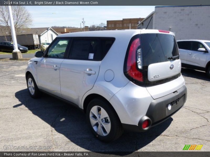 Bright Silver / Black Diamond Woven Cloth 2014 Kia Soul 1.6