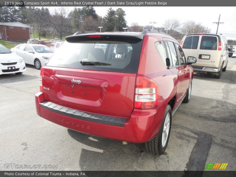 Inferno Red Crystal Pearl / Dark Slate Gray/Light Pebble Beige 2010 Jeep Compass Sport 4x4