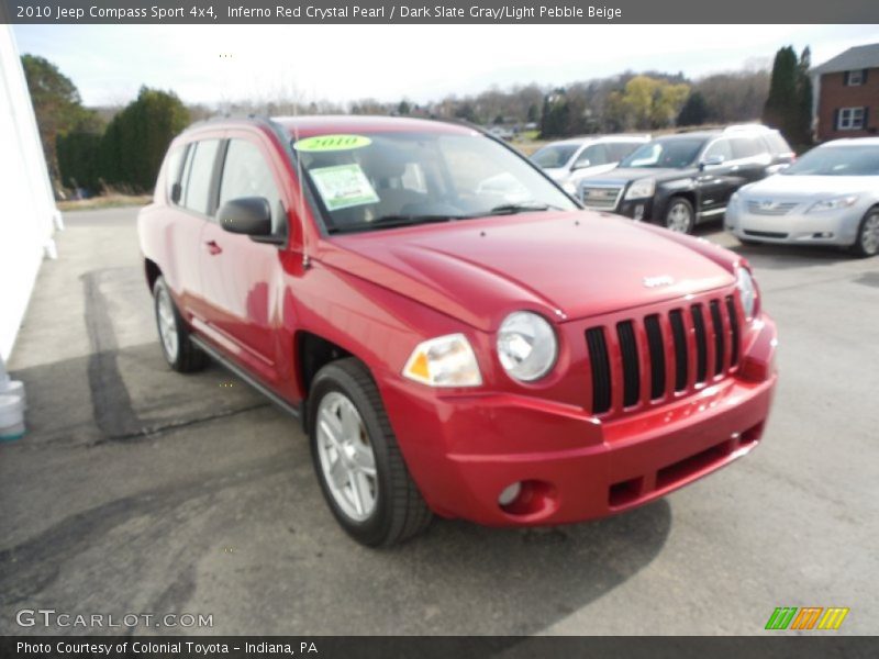 Inferno Red Crystal Pearl / Dark Slate Gray/Light Pebble Beige 2010 Jeep Compass Sport 4x4