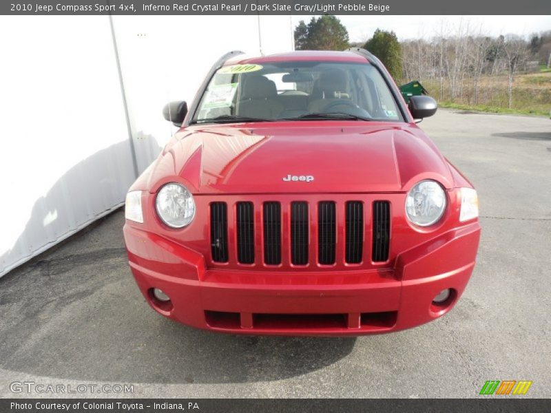 Inferno Red Crystal Pearl / Dark Slate Gray/Light Pebble Beige 2010 Jeep Compass Sport 4x4