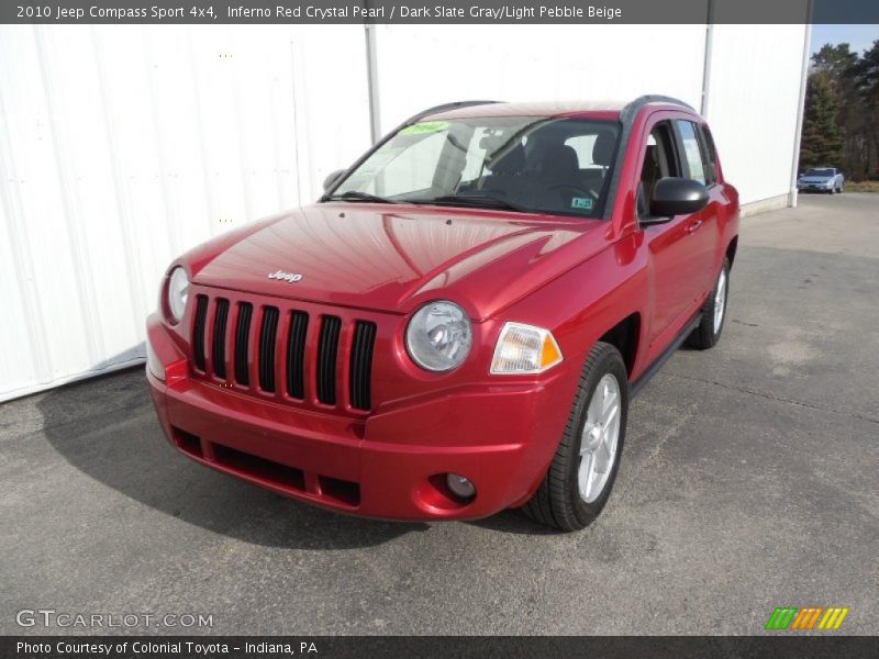 Inferno Red Crystal Pearl / Dark Slate Gray/Light Pebble Beige 2010 Jeep Compass Sport 4x4