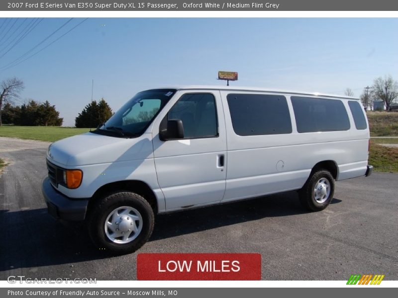Oxford White / Medium Flint Grey 2007 Ford E Series Van E350 Super Duty XL 15 Passenger
