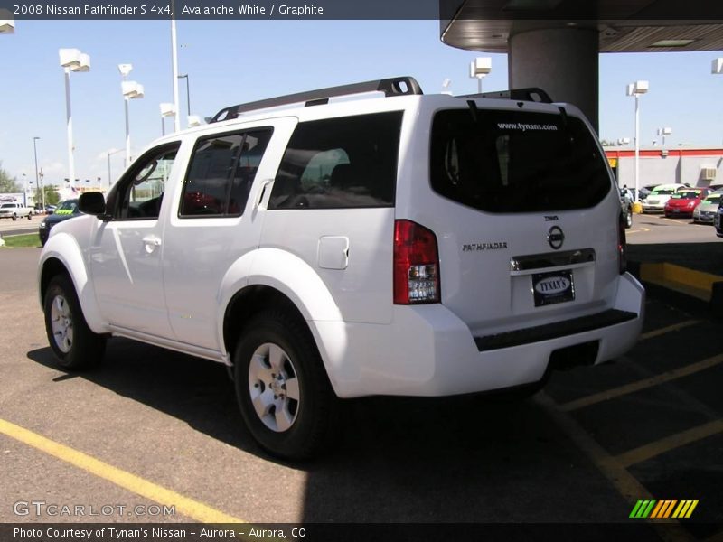 Avalanche White / Graphite 2008 Nissan Pathfinder S 4x4