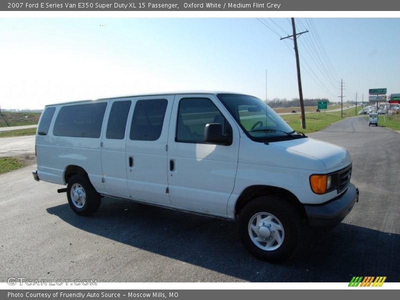 Oxford White / Medium Flint Grey 2007 Ford E Series Van E350 Super Duty XL 15 Passenger