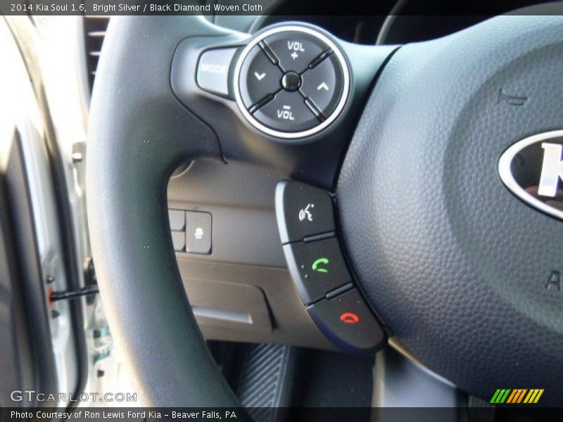 Bright Silver / Black Diamond Woven Cloth 2014 Kia Soul 1.6