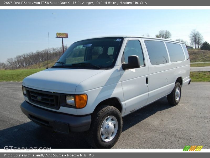 Oxford White / Medium Flint Grey 2007 Ford E Series Van E350 Super Duty XL 15 Passenger