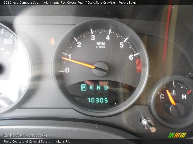 Inferno Red Crystal Pearl / Dark Slate Gray/Light Pebble Beige 2010 Jeep Compass Sport 4x4