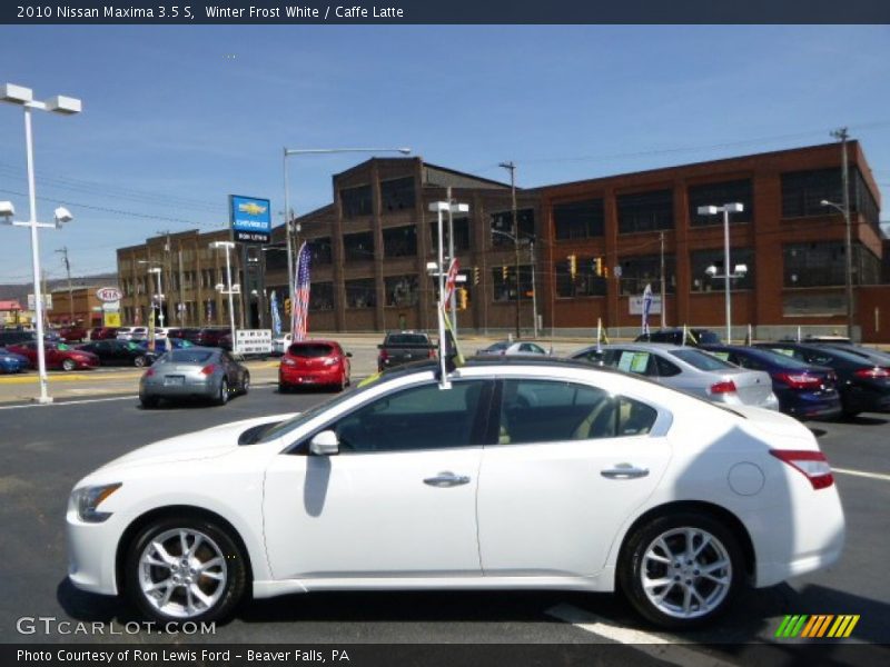 Winter Frost White / Caffe Latte 2010 Nissan Maxima 3.5 S