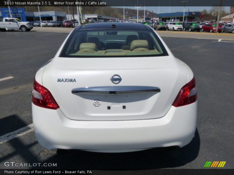 Winter Frost White / Caffe Latte 2010 Nissan Maxima 3.5 S