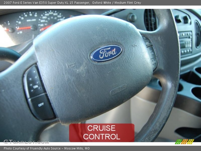 Oxford White / Medium Flint Grey 2007 Ford E Series Van E350 Super Duty XL 15 Passenger