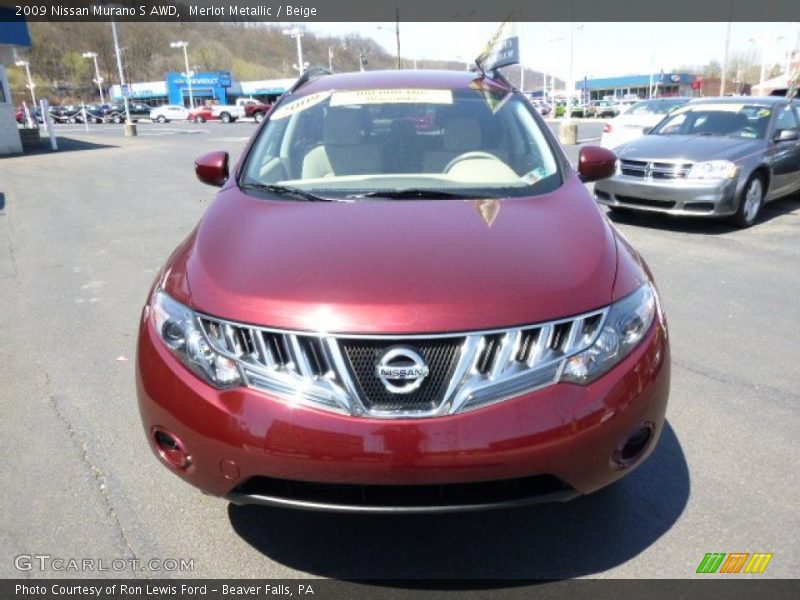 Merlot Metallic / Beige 2009 Nissan Murano S AWD
