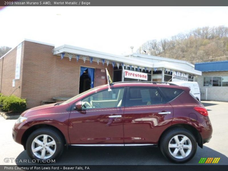 Merlot Metallic / Beige 2009 Nissan Murano S AWD