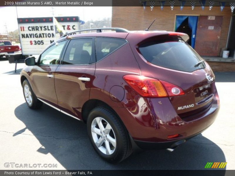 Merlot Metallic / Beige 2009 Nissan Murano S AWD