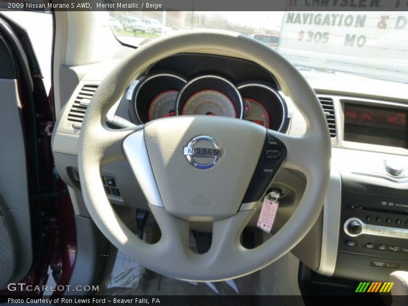 Merlot Metallic / Beige 2009 Nissan Murano S AWD