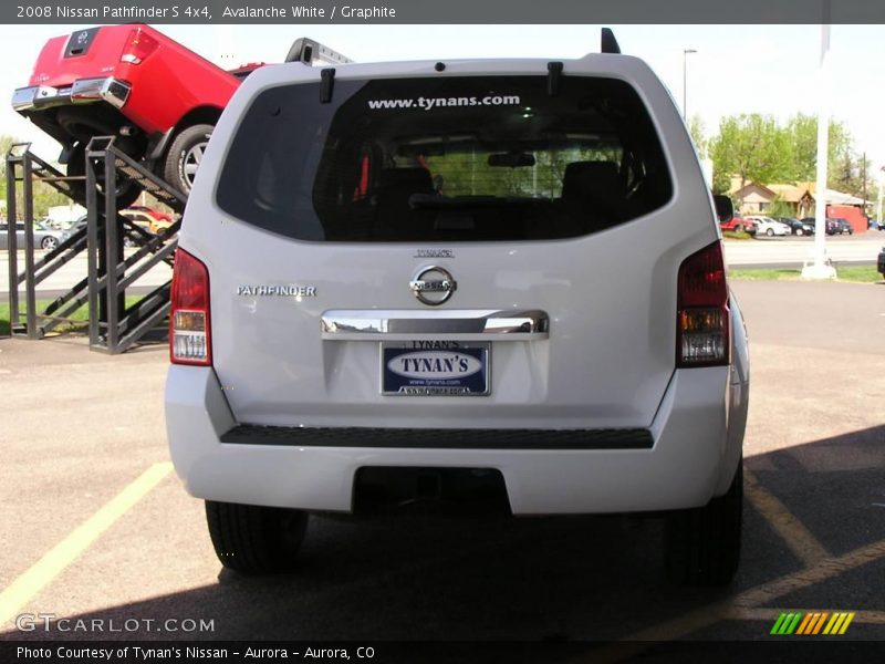 Avalanche White / Graphite 2008 Nissan Pathfinder S 4x4