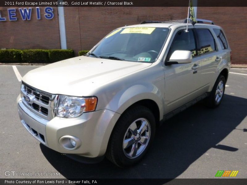 Gold Leaf Metallic / Charcoal Black 2011 Ford Escape Limited V6 4WD