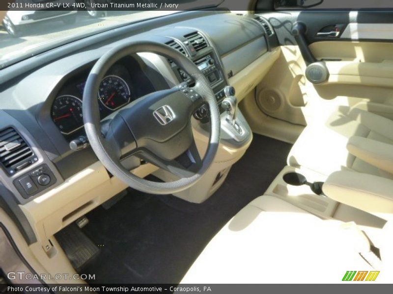 Urban Titanium Metallic / Ivory 2011 Honda CR-V LX 4WD