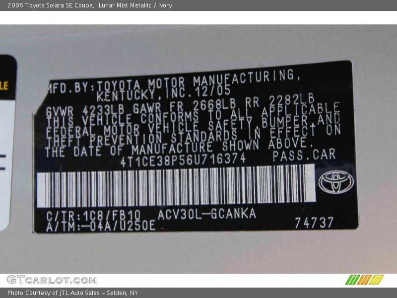 Lunar Mist Metallic / Ivory 2006 Toyota Solara SE Coupe