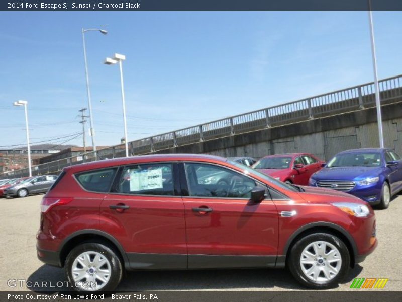Sunset / Charcoal Black 2014 Ford Escape S
