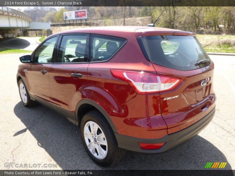 Sunset / Charcoal Black 2014 Ford Escape S