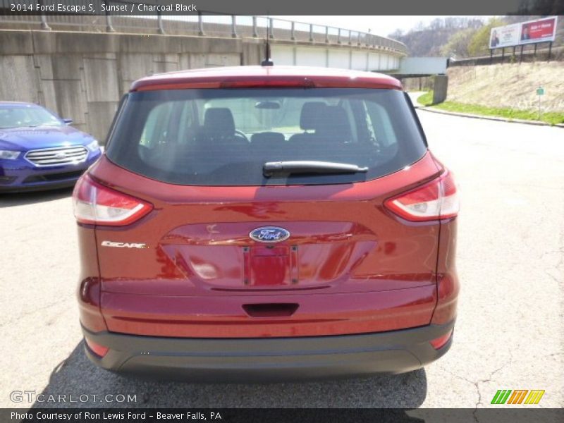 Sunset / Charcoal Black 2014 Ford Escape S