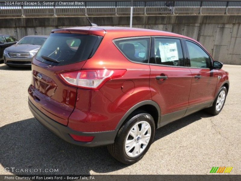 Sunset / Charcoal Black 2014 Ford Escape S