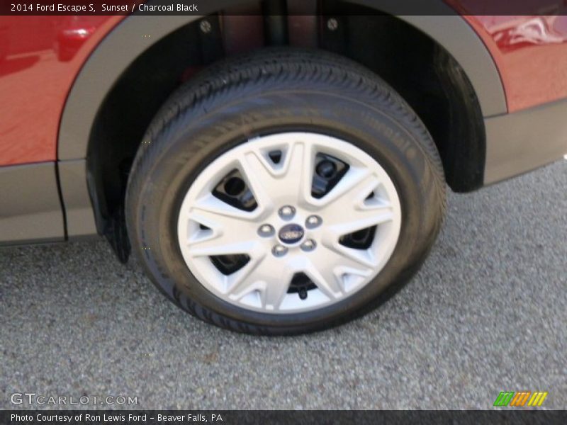 Sunset / Charcoal Black 2014 Ford Escape S