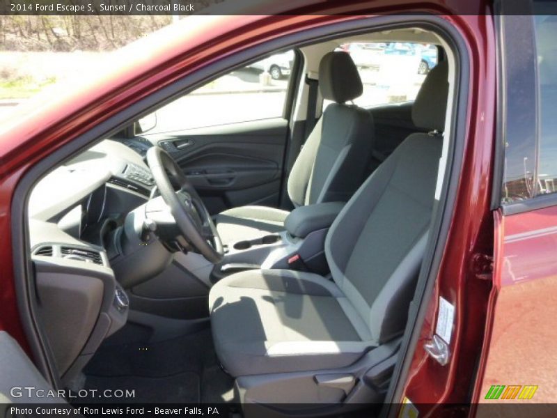 Sunset / Charcoal Black 2014 Ford Escape S